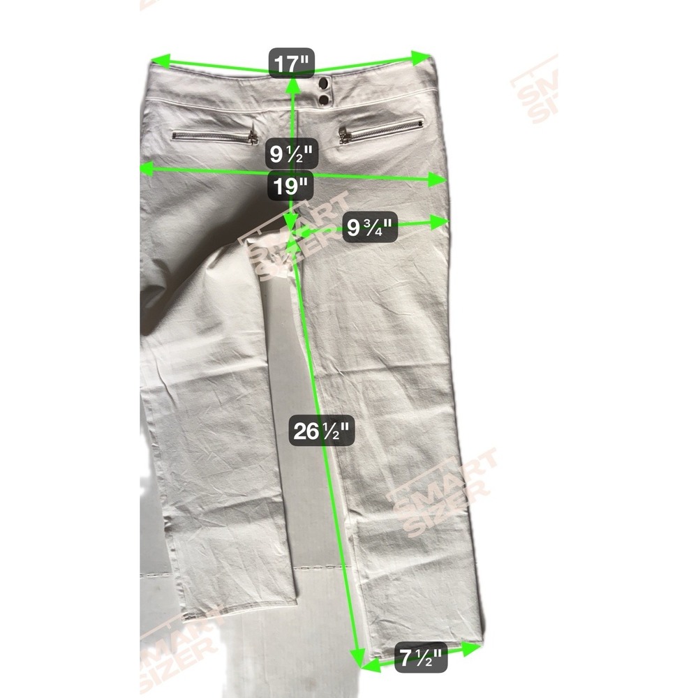 Veronica Beard Metro Cropped Zip Embellished Kick Flare Pants Size 14 White Luxe - Picture 7 of 9